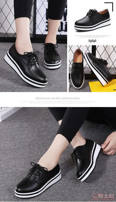 2017春季新款真皮布洛克女士单鞋 英伦时尚与休闲舒适的完美结合